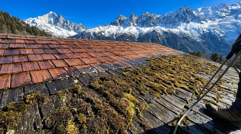 Toiture en Savoie : démoussage, hydrofuge ou hydrofuge coloré, quel traitement choisir en 2026 ?